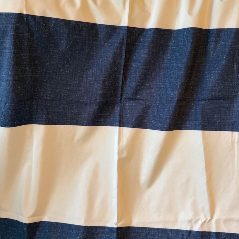 Navy and White Striped Curtains